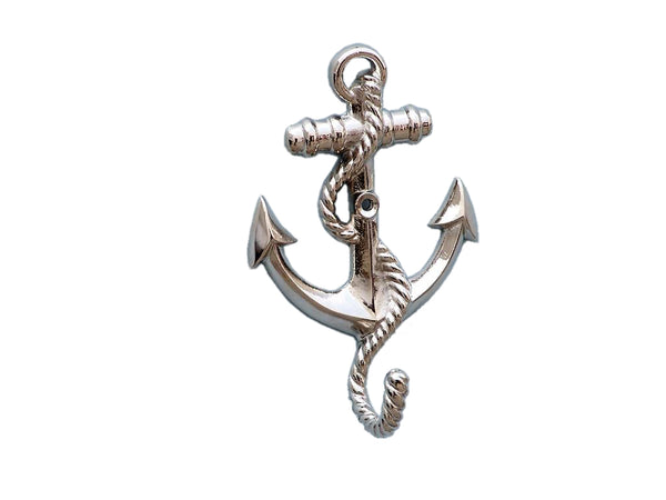Chrome Anchor With Rope Hook 5"