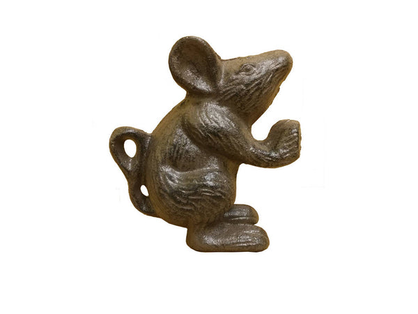 Cast Iron Mouse Door Stopper 5"