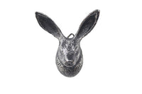 Rustic Silver Cast Iron Decorative Rabbit Hook 5"