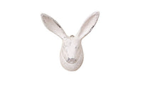 Whitewashed Cast Iron Decorative Rabbit Hook 5"