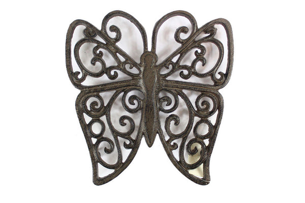 Cast Iron Butterfly Trivet 8"