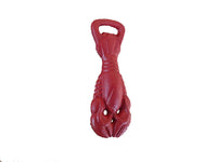 Rustic Red Cast Iron Lobster Bottle Opener 6"