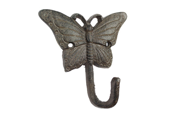 Cast Iron Butterfly Hook 6"