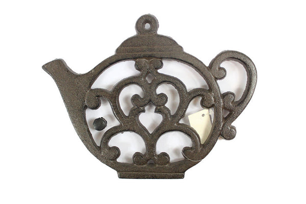 Cast Iron Round Teapot Trivet 8"