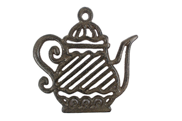 Cast Iron Teapot Trivet 9"