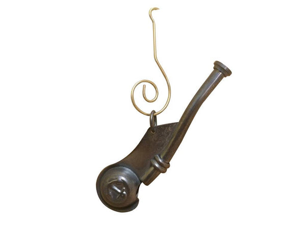 Oil-Rubbed Bronze Whistle Christmas Ornament 4"