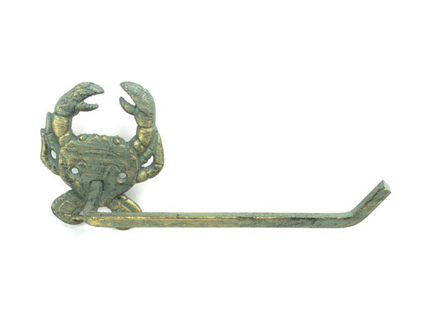 Antique Bronze Cast Iron Crab Toilet Paper Holder 10"