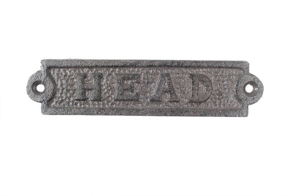 Cast Iron Head Sign 6"