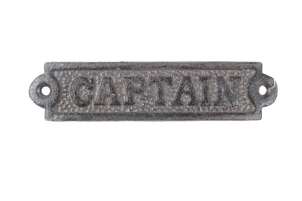 Cast Iron Captain Sign 6"