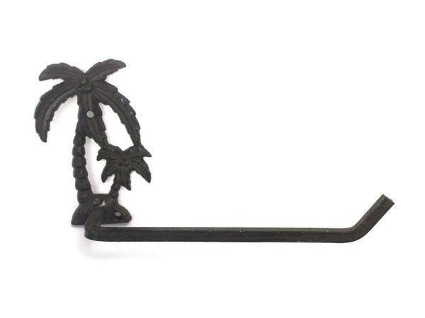 Cast Iron Palm Tree Toilet Paper Holder 10"