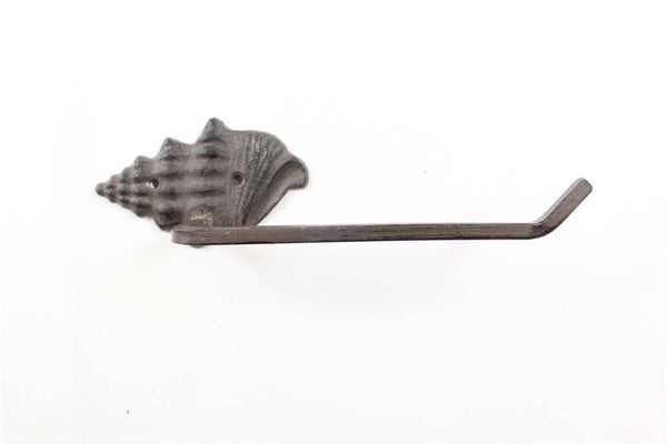 Cast Iron Conch Shell Toilet Paper Holder 11"