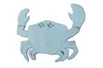 Rustic Light Blue Cast Iron Crab Trivet 11"