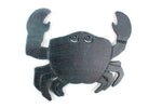 Seaworn Blue Cast Iron Crab Trivet 11"