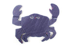 Rustic Dark Blue Cast Iron Crab Trivet 11"