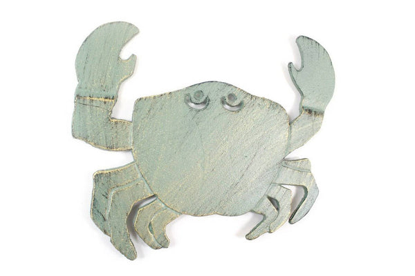 Antique Seaworn Bronze Cast Iron Crab Trivet 11"
