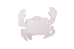 Rustic Whitewashed Cast Iron Crab Trivet 11"