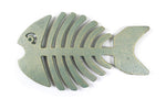 Antique Seaworn Bronze Cast Iron Fish Bone Trivet 11"