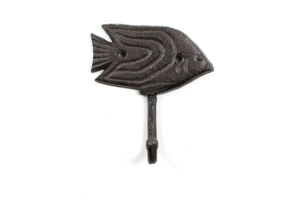 Cast Iron Decorative Angel Fish Wall Hook 5"