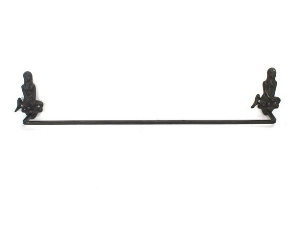 Cast Iron Mermaid Bath Towel Holder 26"