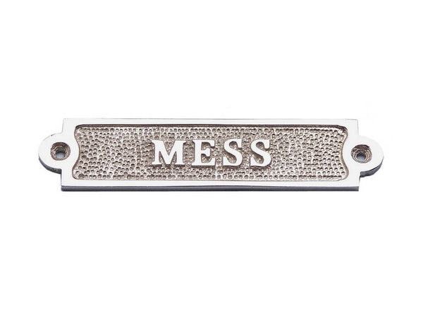 Chrome Mess Sign 6"