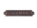 Antique Copper Seaman Sign 6"