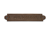 Antique Brass Seaman Sign 6"