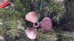 Antique Copper RMS Titanic Propeller Christmas Tree Ornament 4"