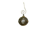Antique Brass Porthole Mirror Christmas Ornament 4"