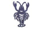 Rustic Dark Blue Cast Iron Lobster Trivet 11"