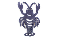 Rustic Dark Blue Cast Iron Lobster Trivet 11"