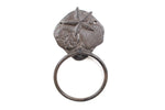 Cast Iron Decorative Shell Sand Dollar Starfish Towel Holder 8"
