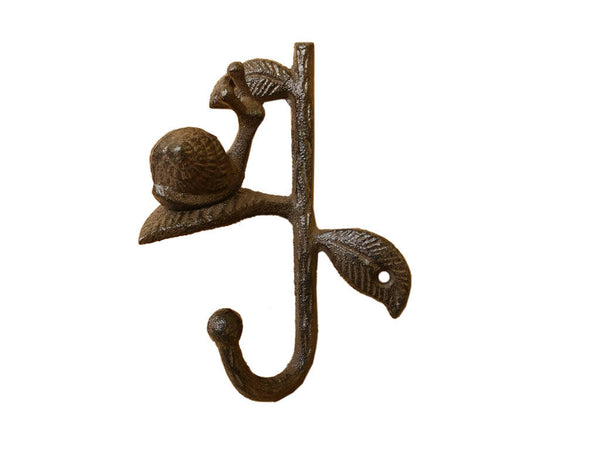 Cast Iron Decorative Snail Hook 6"