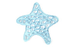 Rustic Dark Blue Whitewashed Cast Iron Starfish Trivet 7"