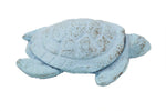 Rustic Light Blue Cast Iron Decorative Turtle Bottle Opener 4"