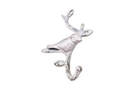 Whitewashed Cast Iron Decorative Bird Hook 6"