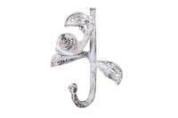 Whitewashed Cast Iron Decorative Snail Hook 6"