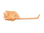 Rustic Orange Cast Iron Angel Fish Toilet Paper Holder 11"