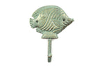 Antique Seaworn Bronze Cast Iron Butterfly Fish Wall Hook 6"