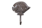 Cast Iron Decorative Butterfly Fish Wall Hook 6"