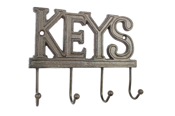 Cast Iron Keys Hooks 8"