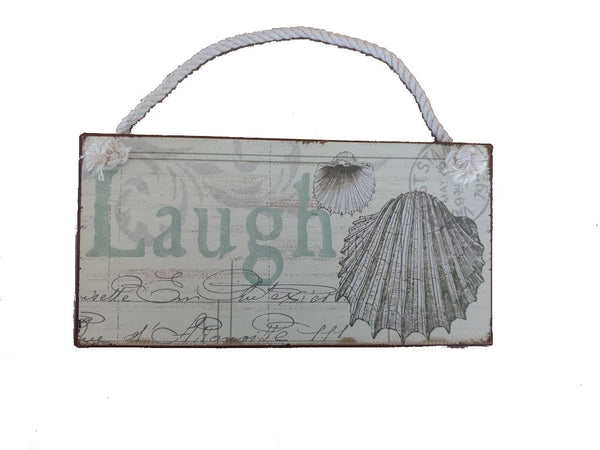 Tin Laugh Sign 8"