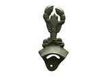 Cast Iron Wall Mounted Lobster Bottle Opener 6"