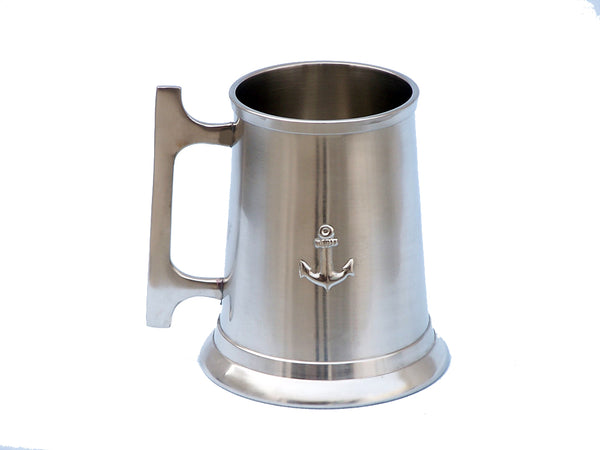 Brushed Nickel Anchor Mug With Cleat Handle 5"