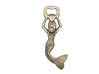 Antique Brass Swimming Mermaid Bottle Opener 7"