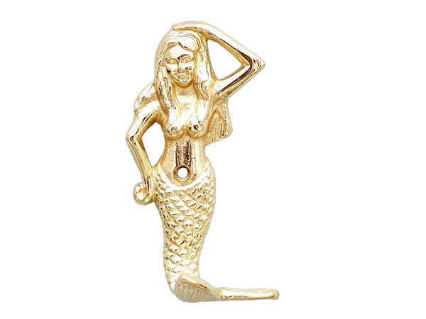 Gold Finish Mermaid Hook 6"