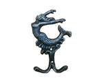 Rustic Silver Cast Iron Mermaid Key Hook 6"