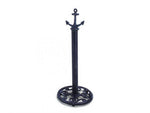 Rustic Dark Blue Cast Iron Anchor Extra Toilet Paper Stand 16"