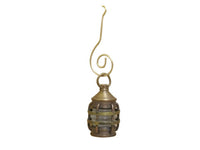 Antique Brass Anchor Lantern Christmas Ornament 4"