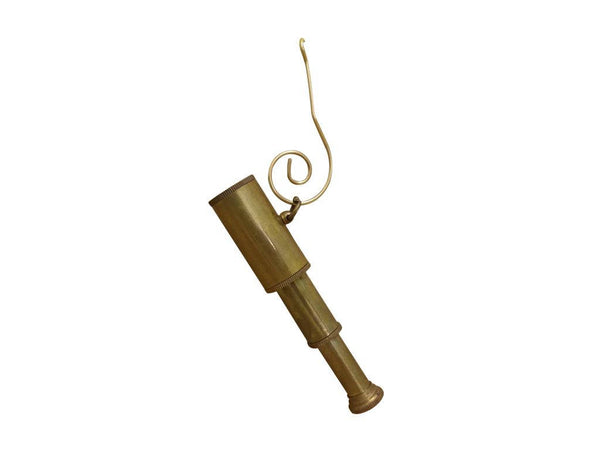 Antique Brass Telescope Christmas Ornament 5"