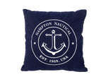 Decorative Blue Hampton Nautical with Anchor Throw Pillow 16"
